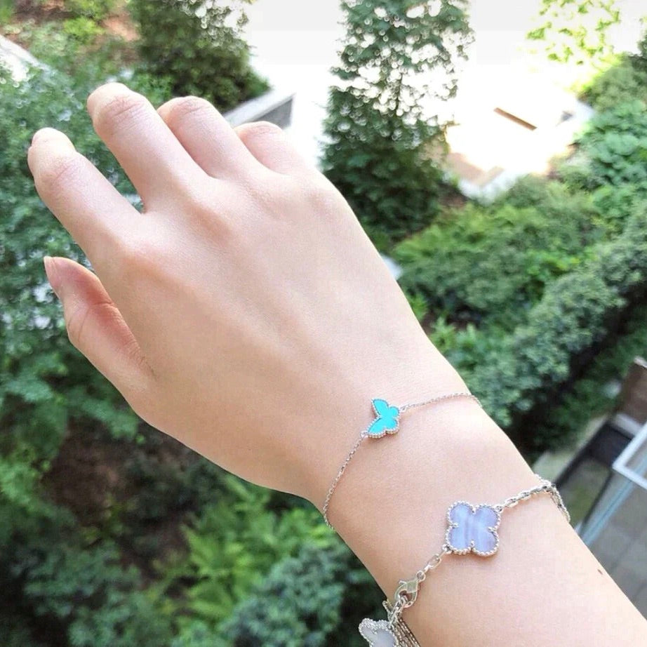 [Kincade Jewelrys]BUTTERFLY TURQUOISE BUTTERFLY BRACELET SILVER
