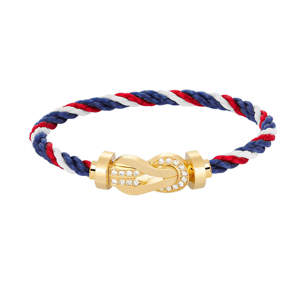[Kincade Jewelrys]CHANCE LARGE 8 FIGURE BUCKLE HALF DIAMOND BRACELET GOLD