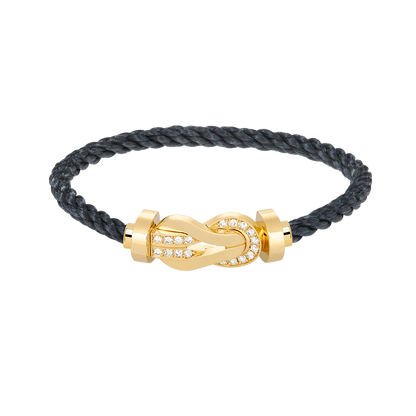 [Kincade Jewelrys]CHANCE LARGE 8 FIGURE BUCKLE HALF DIAMOND BRACELET GOLD