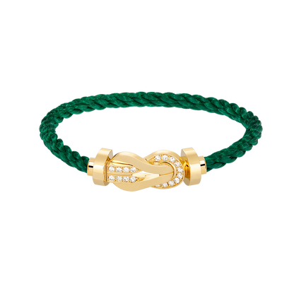 [Kincade Jewelrys]CHANCE LARGE 8 FIGURE BUCKLE HALF DIAMOND BRACELET GOLD