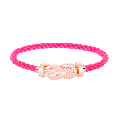 [Kincade Jewelrys] PULSERA GRANDE DE OCHO FIGURAS CON HEBILLA DE MEDIO DIAMANTES EN ORO ROSA
