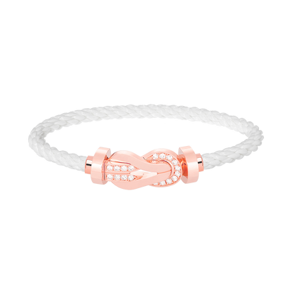 [Kincade Jewelrys] PULSERA GRANDE DE OCHO FIGURAS CON HEBILLA DE MEDIO DIAMANTES EN ORO ROSA