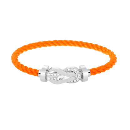 [Kincade Jewelrys]CHANCE LARGE 8 FIGURE BUCKLE HALF DIAMOND BRACELET SILVER