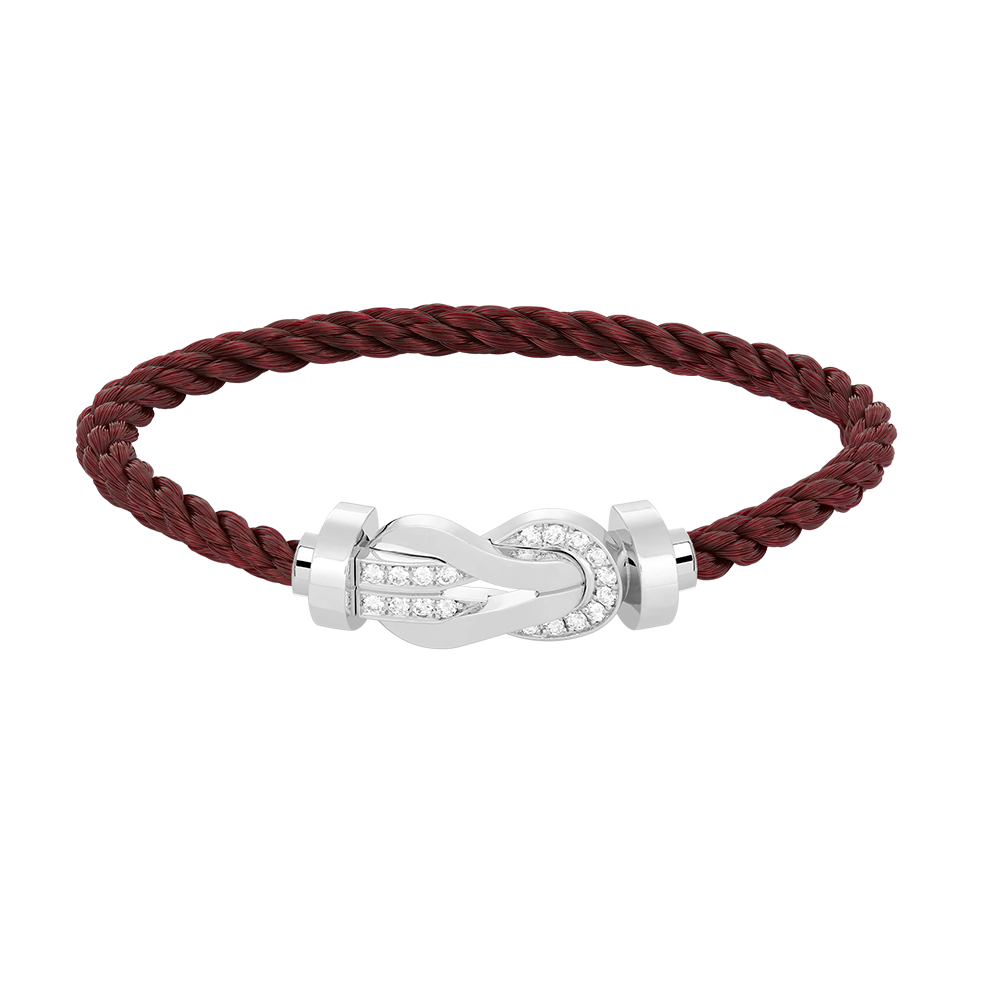 [Kincade Jewelrys]CHANCE LARGE 8 FIGURE BUCKLE HALF DIAMOND BRACELET SILVER