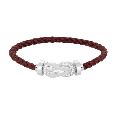 [Kincade Jewelrys]CHANCE LARGE 8 FIGURE BUCKLE HALF DIAMOND BRACELET SILVER
