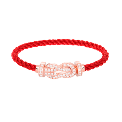 [Kincade Jewelrys]CHANCE LARGE 8 FIGURE BUCKLE FULL DIAMOND BRACELET ROSE GOLD