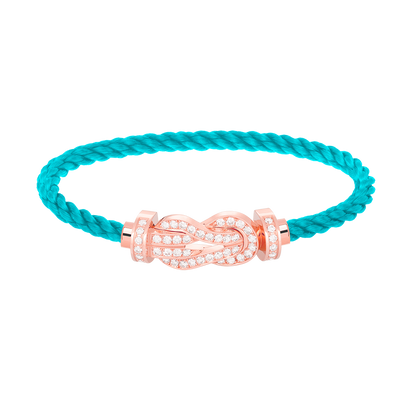 [Kincade Jewelrys]CHANCE LARGE 8 FIGURE BUCKLE FULL DIAMOND BRACELET ROSE GOLD