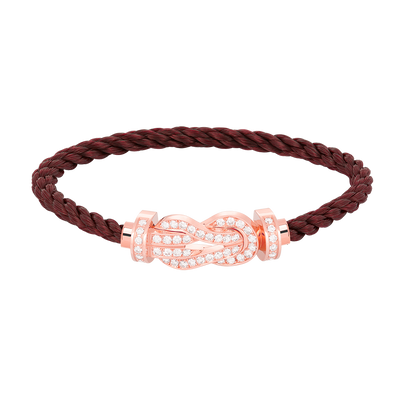 [Kincade Jewelrys]CHANCE LARGE 8 FIGURE BUCKLE FULL DIAMOND BRACELET ROSE GOLD