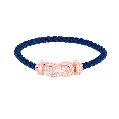[Kincade Jewelrys]CHANCE LARGE 8 FIGURE BUCKLE FULL DIAMOND BRACELET ROSE GOLD
