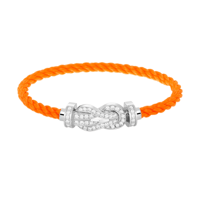 [Kincade Jewelrys]CHANCE LARGE 8 FIGURE BUCKLE FULL DIAMOND BRACELET SILVER