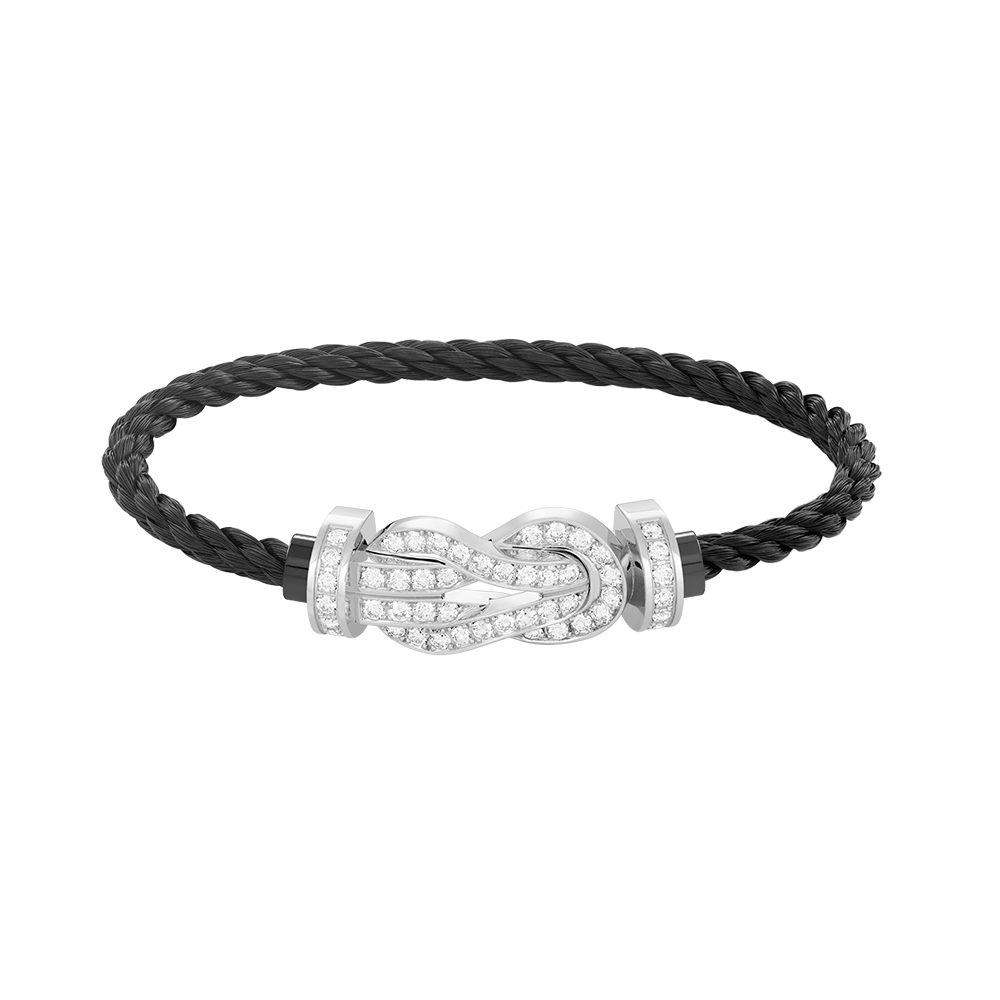 [Kincade Jewelrys]CHANCE LARGE 8 FIGURE BUCKLE FULL DIAMOND BRACELET SILVER