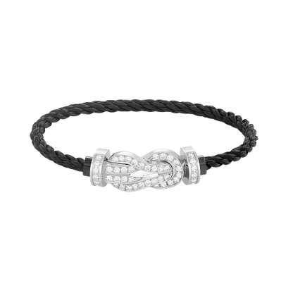 [Kincade Jewelrys]CHANCE LARGE 8 FIGURE BUCKLE FULL DIAMOND BRACELET SILVER