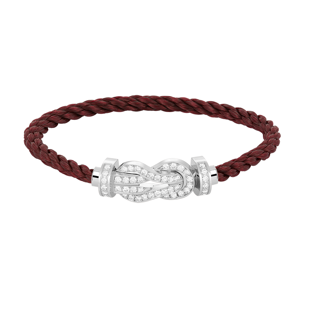 [Kincade Jewelrys]CHANCE LARGE 8 FIGURE BUCKLE FULL DIAMOND BRACELET SILVER