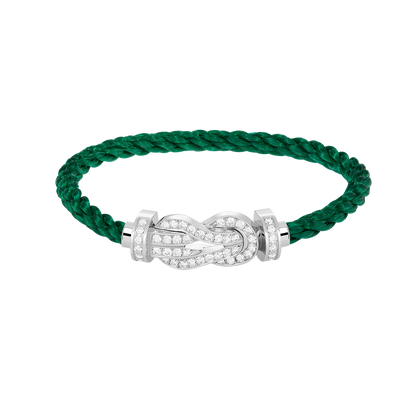 [Kincade Jewelrys]CHANCE LARGE 8 FIGURE BUCKLE FULL DIAMOND BRACELET SILVER