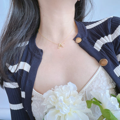 [Kincade Jewelrys]Sparkling "A" Shape Necklace