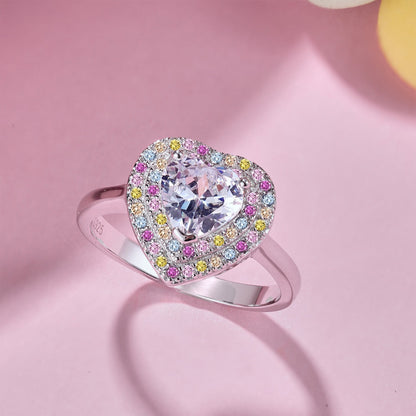 [Kincade Jewelrys]Delicate Ebullient Heart Shape Wedding Ring