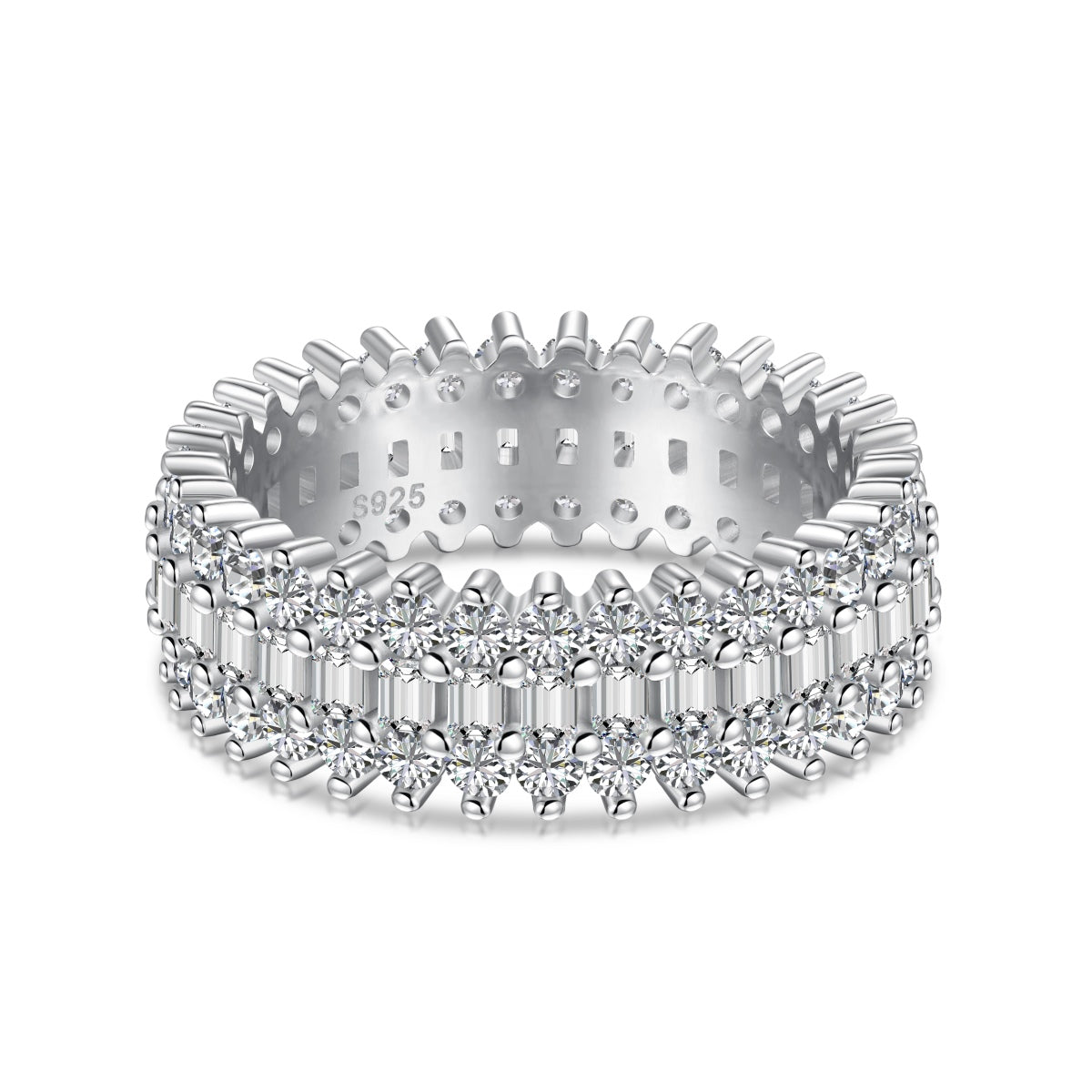 [Kincade Jewelrys]Ornate Colorful Radiant Cut Daily Ring
