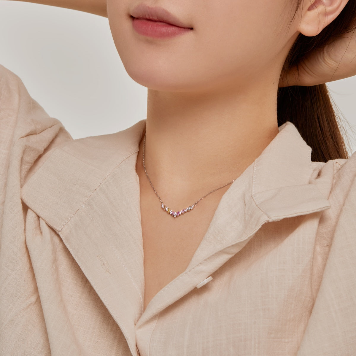 [Kincade Jewelrys]Dazzling Rainbow Necklace