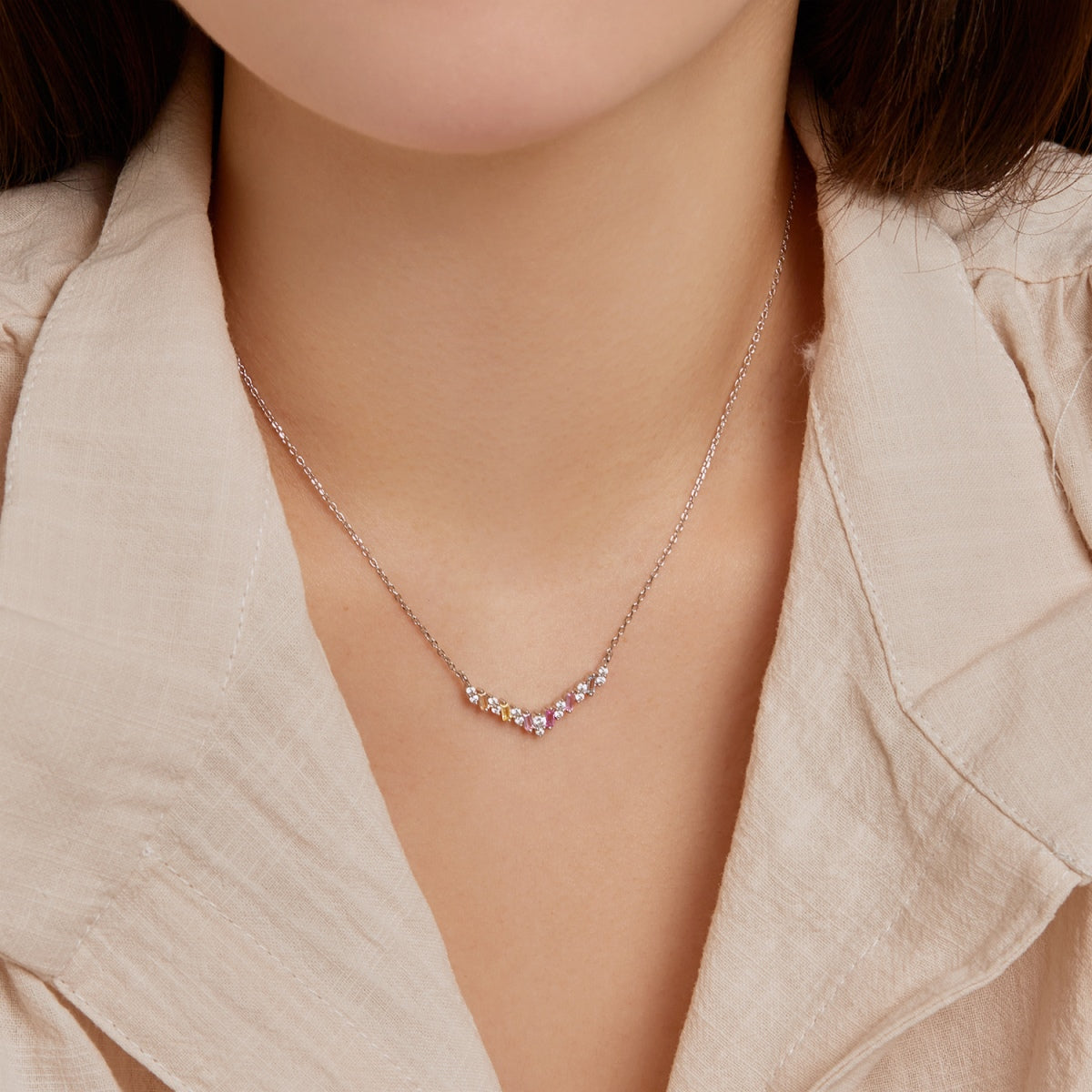 [Kincade Jewelrys]Dazzling Rainbow Necklace