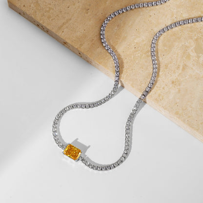 [Kincade Jewelrys]2.0 carat Ornate Emerald Cut Necklace