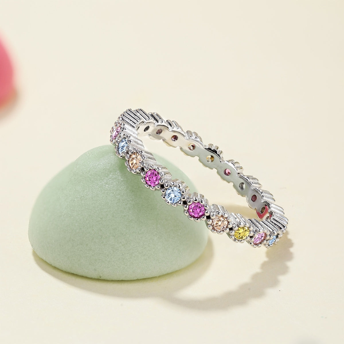 [Kincade Jewelrys]Unique Scintillating Round Cut Daily Ring