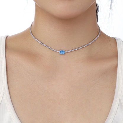 [Kincade Jewelrys]2.0 carat Ornate Emerald Cut Necklace