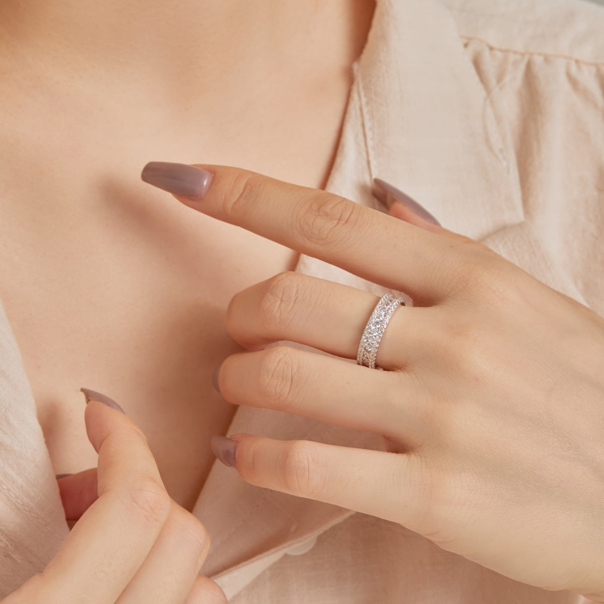 [Kincade Jewelrys]Delicate Colorful Round Cut Daily Ring