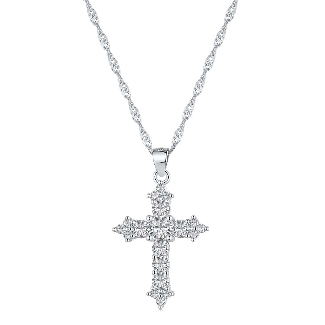[Joyas Kincade]Delicado collar con forma de cruz