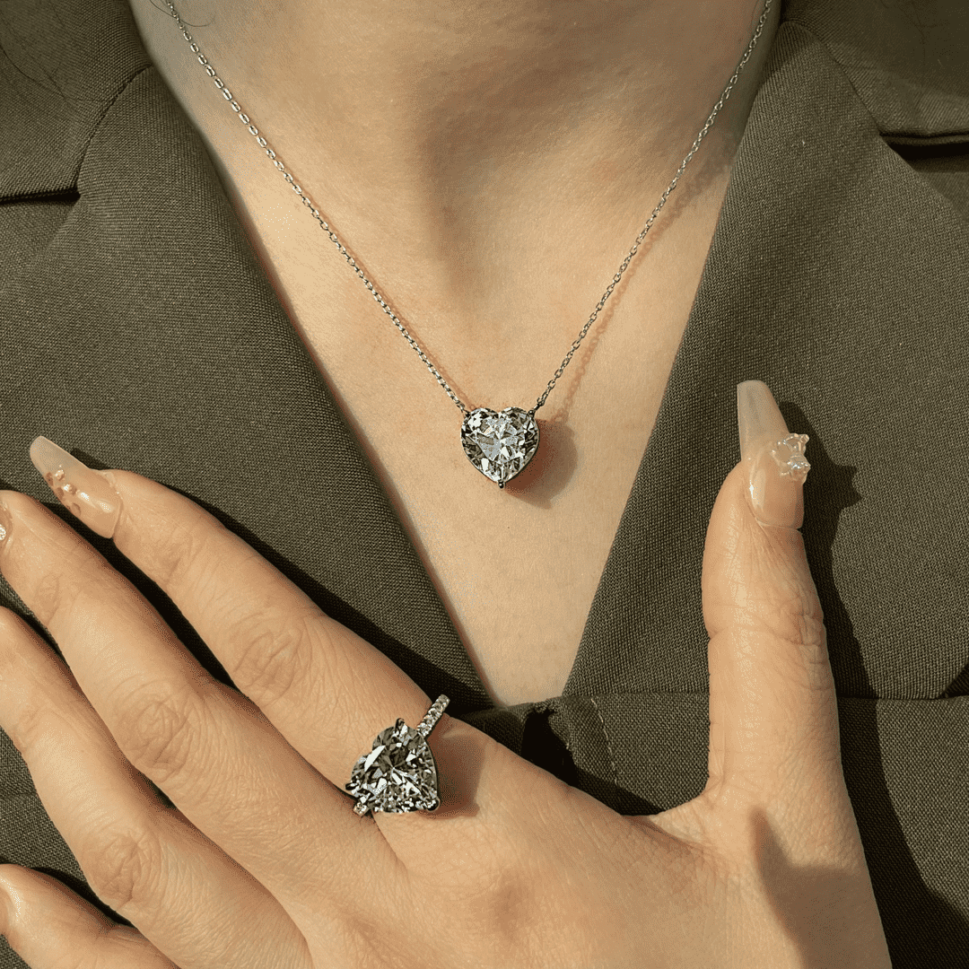 [Kincade Jewelrys]6.0 carat Radiant Heart Shape Necklace