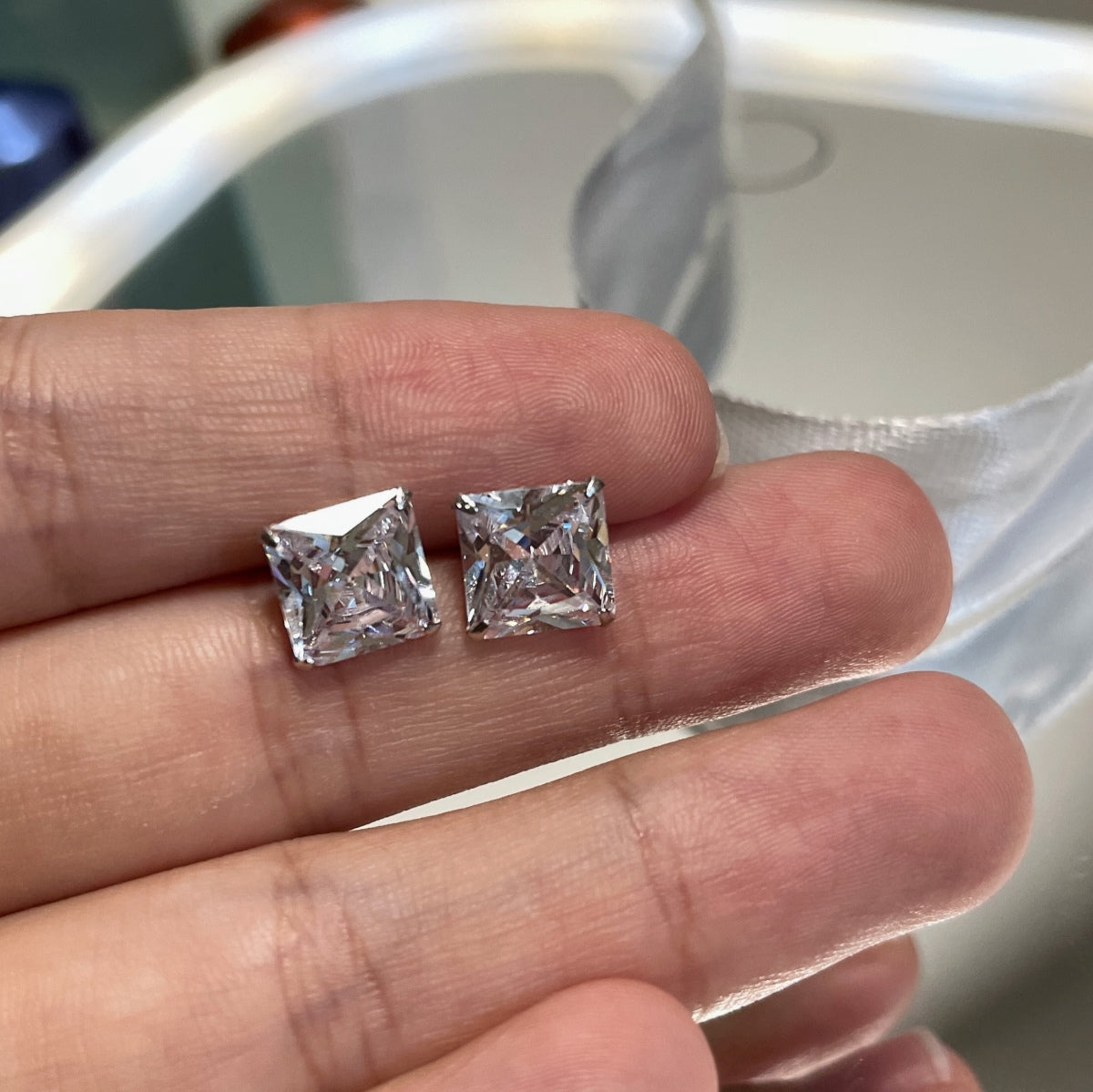 [Kincade Jewelrys]Ornate Square Shape Earrings