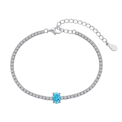 [Kincade Jewelrys]0.75 Carat Exquisite Oval Cut Daily Bracelet