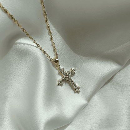 [Joyas Kincade]Delicado collar con forma de cruz