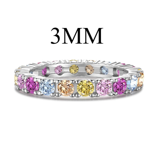[Kincade Jewelrys]Dazzling Lustrous Round Cut Tennis Ring