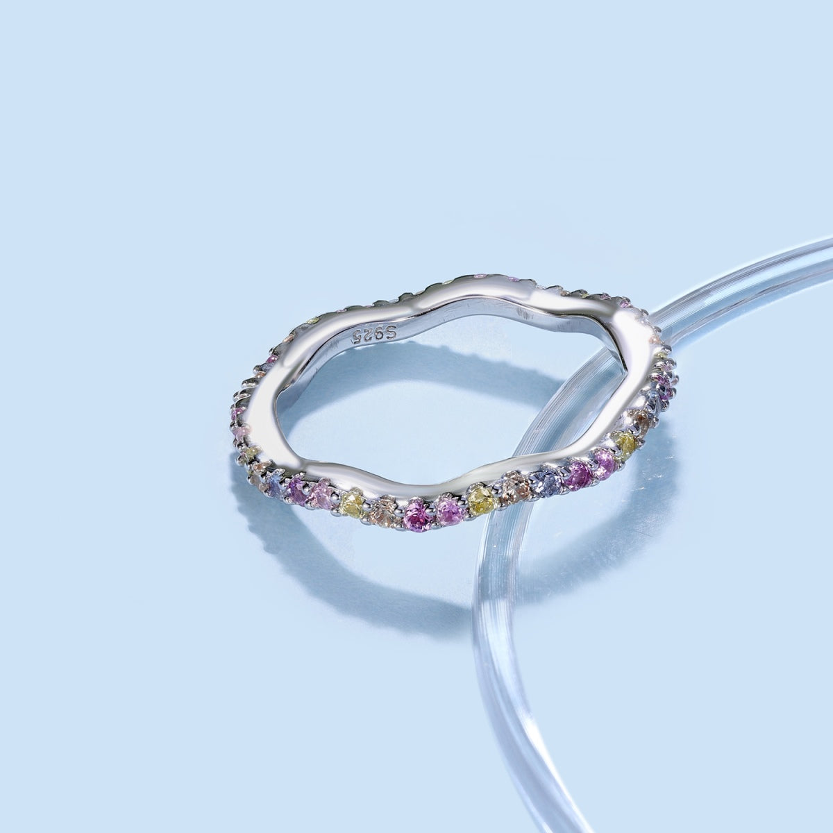 [Kincade Jewelrys]Dainty Colorful Round Cut Party Ring