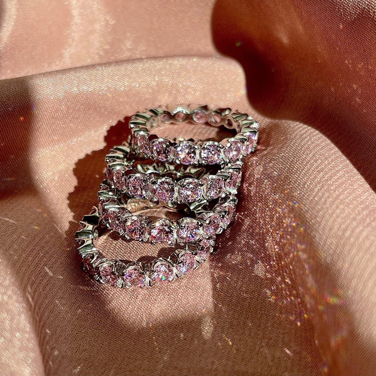 [Kincade Jewelrys]Eternity Round Cut Tennis Ring