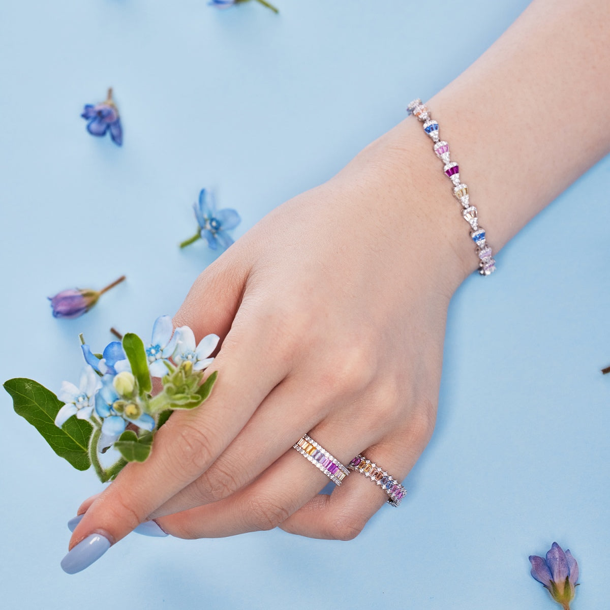 [Kincade Jewelrys]Radiant Water Drop Shape Daily Bracelet