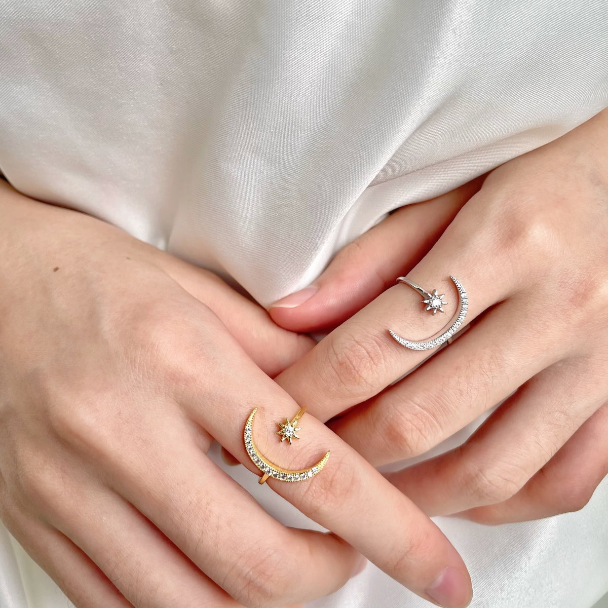 [Kincade Jewelrys]Eternity Moon & Star Ring