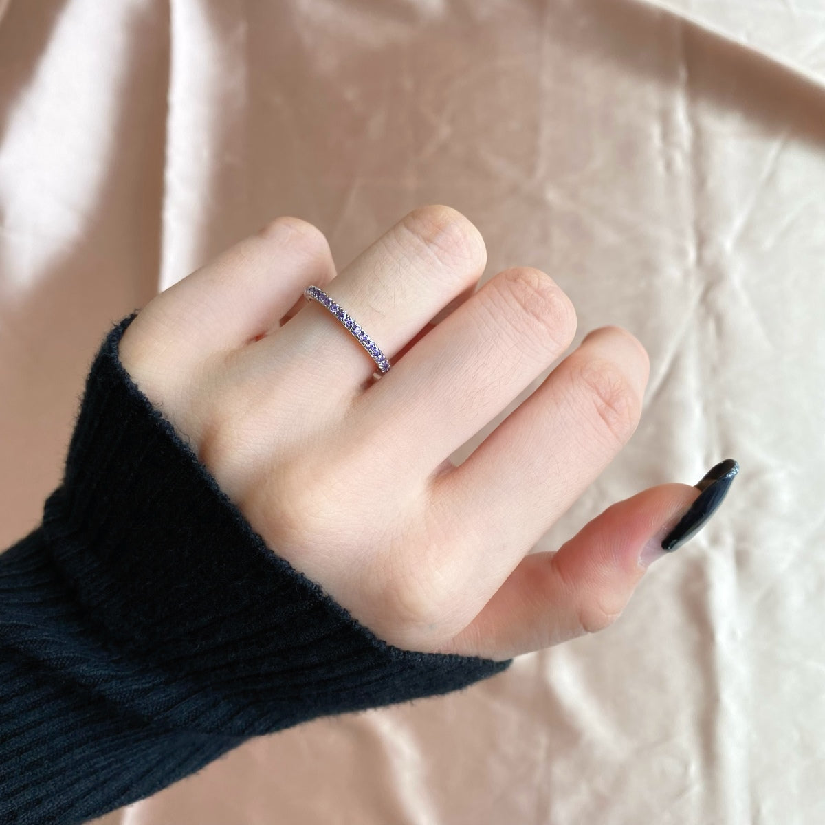 [Kincade Jewelrys]Delicate Sparkling Round Cut Daily Ring