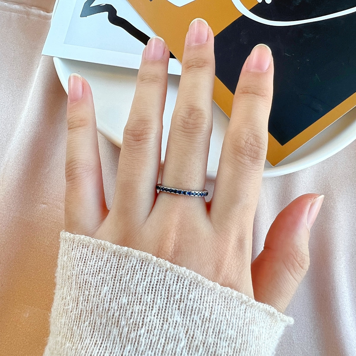 [Kincade Jewelrys]Delicate Sparkling Round Cut Daily Ring