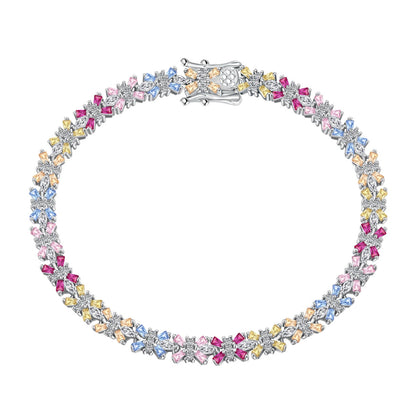 [Kincade Jewelrys]Radiant Colorful Emerald Cut Party Bracelet