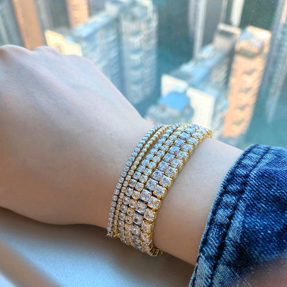 [Kincade Jewelrys]Radiant Shinning Princess Cut Tennis Bracelet