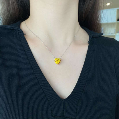 [Kincade Jewelrys]6.0 carat Radiant Heart Shape Necklace