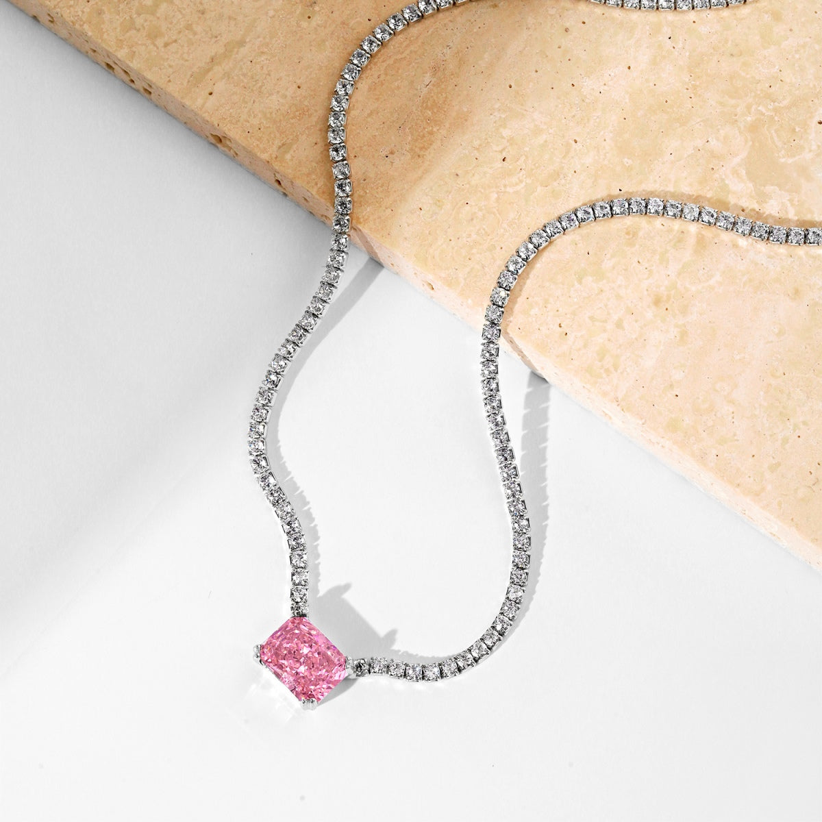 [Kincade Jewelrys]4.0 Carat Elegant Radiant Cut Necklace