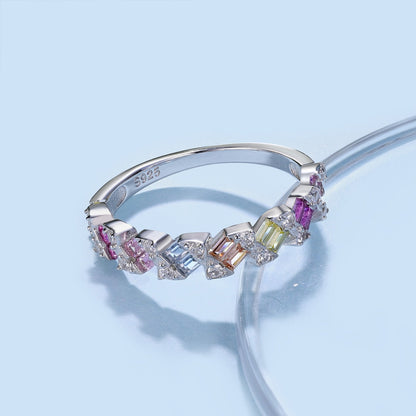 [Kincade Jewelrys]Delicate Vibrant Emerald Cut Daily Ring