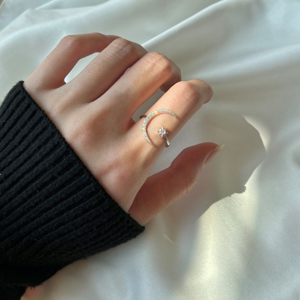 [Kincade Jewelrys]Eternity Moon & Star Ring