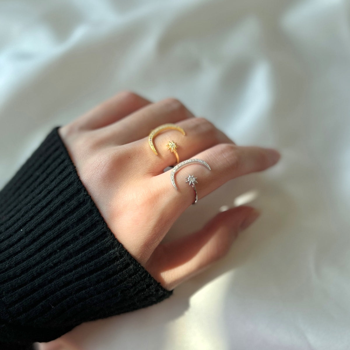 [Kincade Jewelrys]Eternity Moon & Star Ring