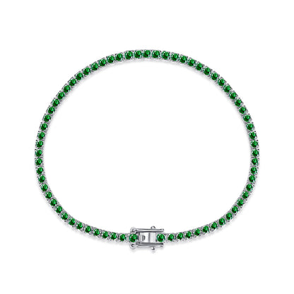 [Kincade Jewelrys]Dazzling Colorful Round Cut Daily Bracelet