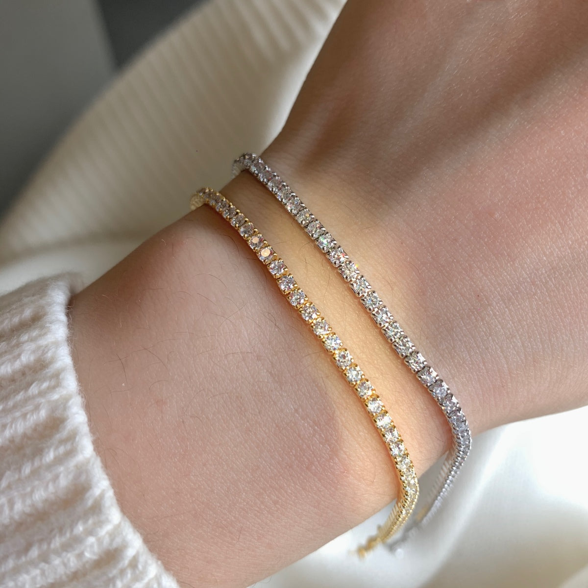 [Kincade Jewelrys]Radiant Shinning Princess Cut Tennis Bracelet