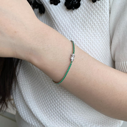 [Kincade Jewelrys]Dazzling Colorful Round Cut Daily Bracelet