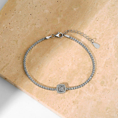 [Kincade Jewelrys]Luxurious Dazzling Square Shape Banquet Bracelet
